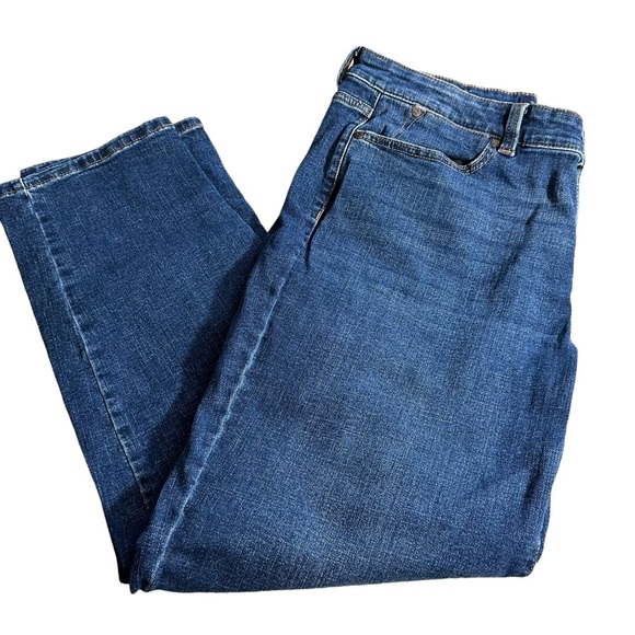Talbots Denim - TALBOTS DARK WASH BOYFRIEND SIMPLY FLATTERING COLLECTION JEANS - 14